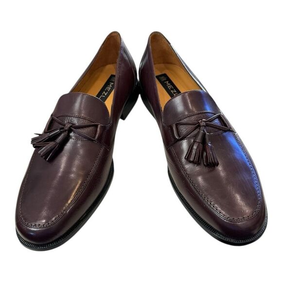 New Mezlan Del Rio Men\'s Burgundy Tassel Slip-on Loafers Dress Shoes 10 main image 4